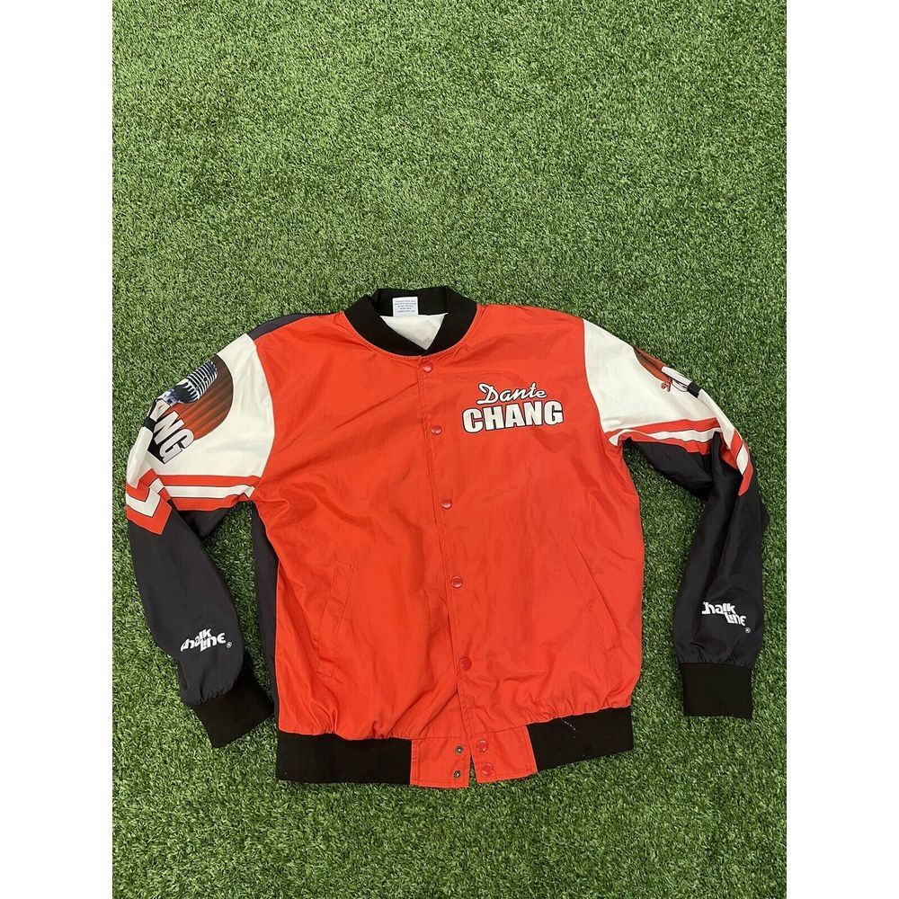 Chalk Line Jacket Comedian Dante Chang‎ Size Medium Mens Rare Full Snap Red
